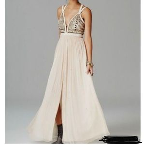 Free People Boho Low Cut Maxi Dress - Size 6